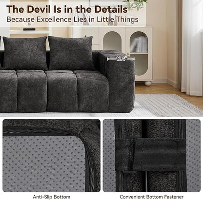 78.7" Loveseat Boneless Couch, Upholstered Cloud Love Seat - Image 3