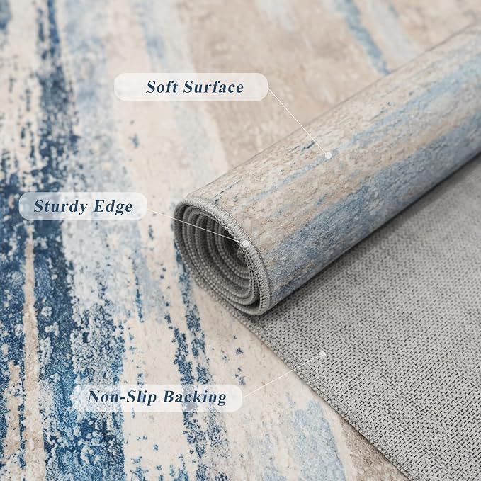 YOUFORTONG 2x8 Runner Rug Washable: Modern Abstract Kitchen Hallway Stain - Image 6