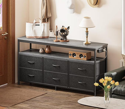 Huuger LED TV Stand for Bedroom, 47 Inch Dresser TV Stand for 43, 55 Inch TV - Image 3