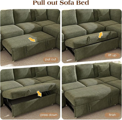 Ihanherry 8-Seater Large Sectional Sofa Bed - Image 7