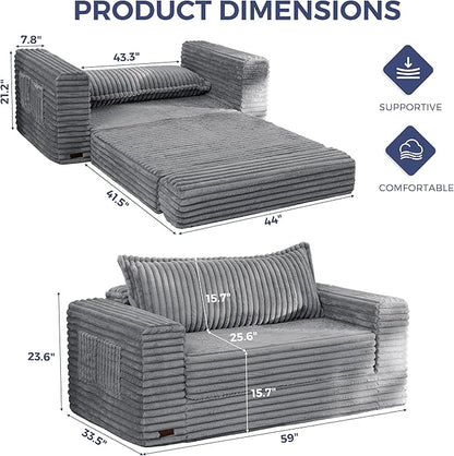 MAXYOYO Convertible Sofa Bed, 2 in 1 Folding Couch Bed - Image 2