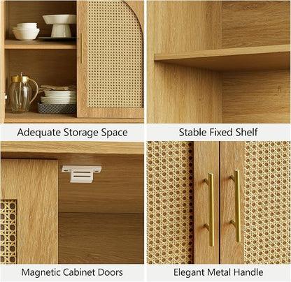FORTUNETEC 63" Sideboard Buffet Cabinet - Image 4