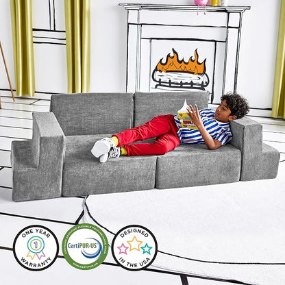 Yourigami Kids and Toddler Play Gym, Playroom Couch Set, Durable Modular Design - Image 6