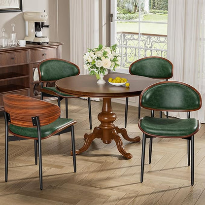 YaFiti Dining Chairs Set of 6, Dining Room and Kitchen Chairs, Mid Century - Image 3