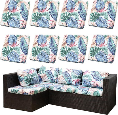 Outdoor Cushion Covers Set, Replacement by SUKAIKEQA