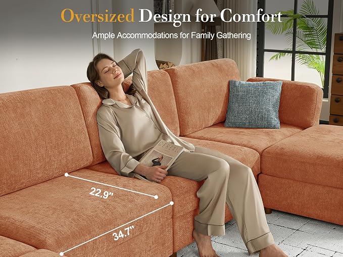 109'' Oversized Modular Sectional Sofa - Image 6