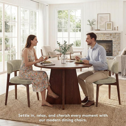 Dining Chairs Set of 2, Modern Upholstered Dining Chairs, Wooden Kitchen Chairs - Image 3