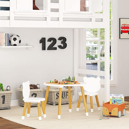 UTEX Kids Wood Table and Chair Set, Kids Play Table - Image 6