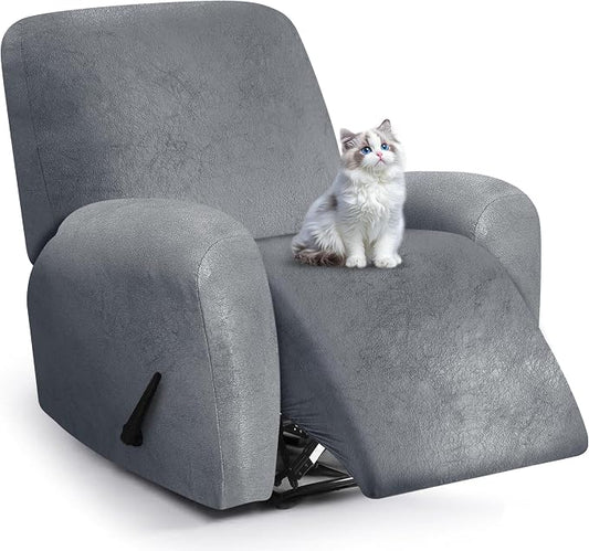 ANARACHON Leather Look Recliner Chair Covers, 4-Pieces Stretch Recliner Cover by ANARACHON
