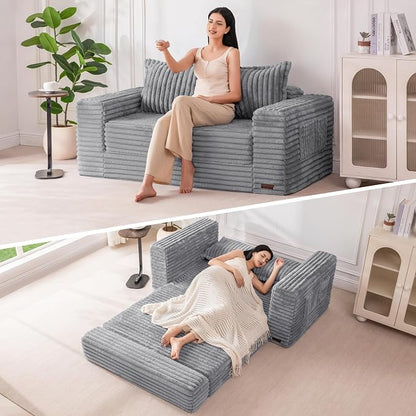MAXYOYO Convertible Sofa Bed, 2 in 1 Folding Couch Bed by MAXYOYO