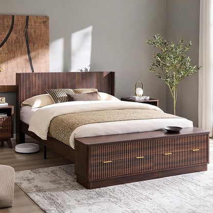 T4TREAM Fluted Queen Size Bed Frame by T4TREAMFurniture