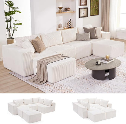 Weture 135.4" Cloud Couch Sectional, Modular Sectional Sofa by Weture