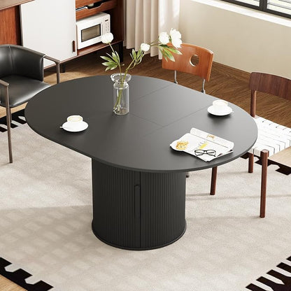 weselon 43"-59" Extendable Round to Oval Dining Table - Image 9