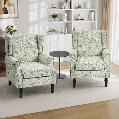 Pia Ricco High Back Floral Accent Chair - Image 5