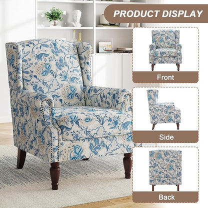 Pia Ricco High Back Floral Accent Chair - Image 3