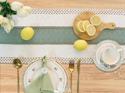 FEXIA Sage Green Table Runner 72 Inches Long - Image 6