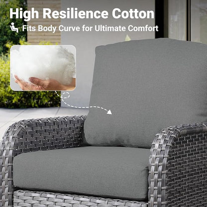 ovios 5-Piece Patio Furniture Set, Outdoor Wicker Sofa - Image 6