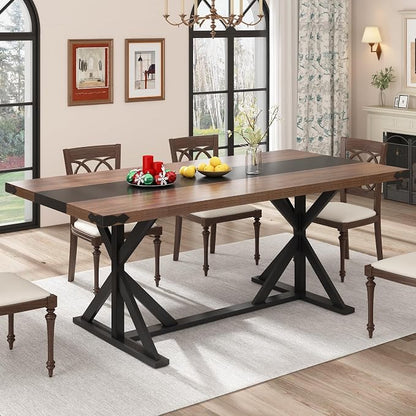 Hlivelood 71 Inch Dining Table for 6 People, Rectangular Kitchen Farmhouse - Image 9