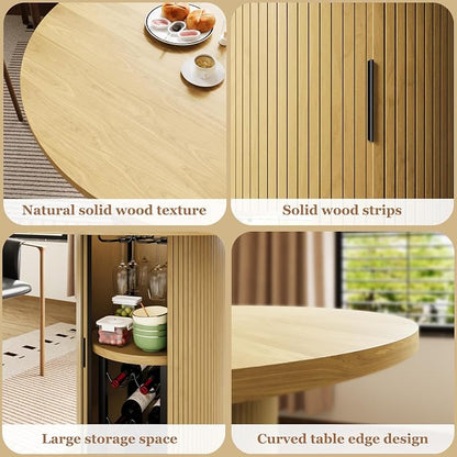 Wildhome Round Dining Table for 2-4, 31 Inch Dining Room Kitchen Table - Image 8