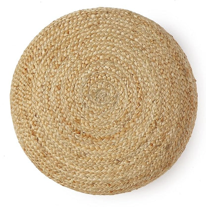 · REDEARTH · Jute Circular Low Pouf Ottoman - Image 8