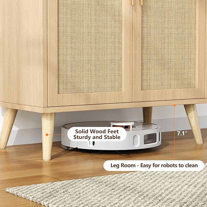 Set of 2 Rattan Buffet Cabinet - Image 5