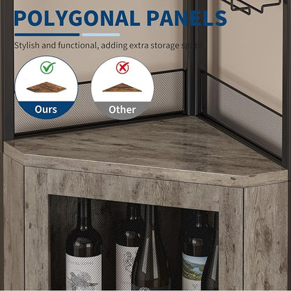 GarveeHome Corner Bar Wine Cabinet - Image 8
