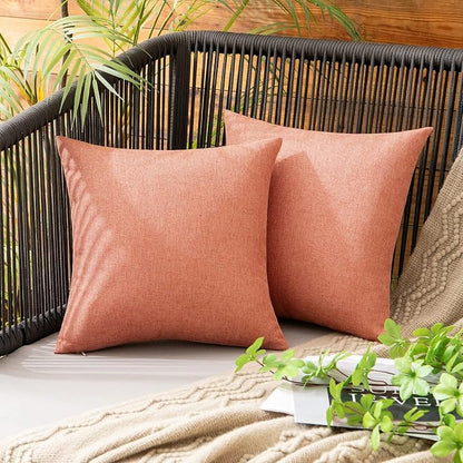 MIULEE Pack of 2 Decorative Outdoor Solid Waterproof Throw Pillow Covers Spring by MIULEE