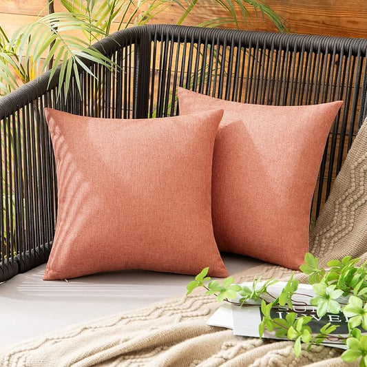 MIULEE Pack of 2 Decorative Outdoor Solid Waterproof Throw Pillow Covers Spring by MIULEE