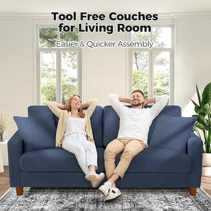 Kidirect 70in L Shaped Couch, Modular Sofa No Tool Assembly, Comfy Sectional - Image 3
