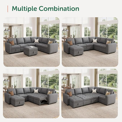 HONBAY Modular Sectional Sleeper Sofa - Image 4