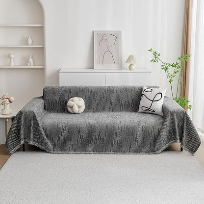 MYSKY HOME Couch Covers for Sofa, Dog Couch Cover Protector, Dark Grey Lines - Image 3
