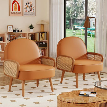 Aklaus Mid Century Modern Accent Chair Set of 2 Armchair by AKLAUSHomeFurniture