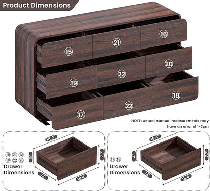 Standifurno 9 Drawer Double Dresser - Image 3