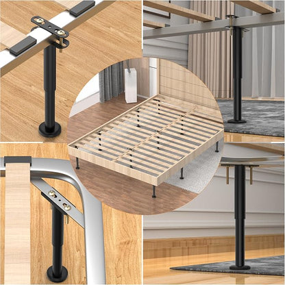 Wlrrcwdttc 2 Pcs Adjustable Height Bed Support Legs 5.9-10.5 inch, Bed Frame - Image 4