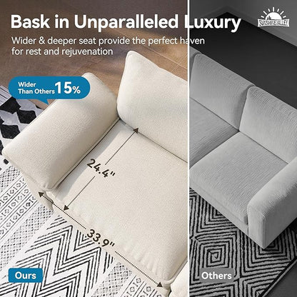 SUNSHINE VALLEY Sofa and Loveseat Set, Oversized Chenille Modular Love seat and - Image 7