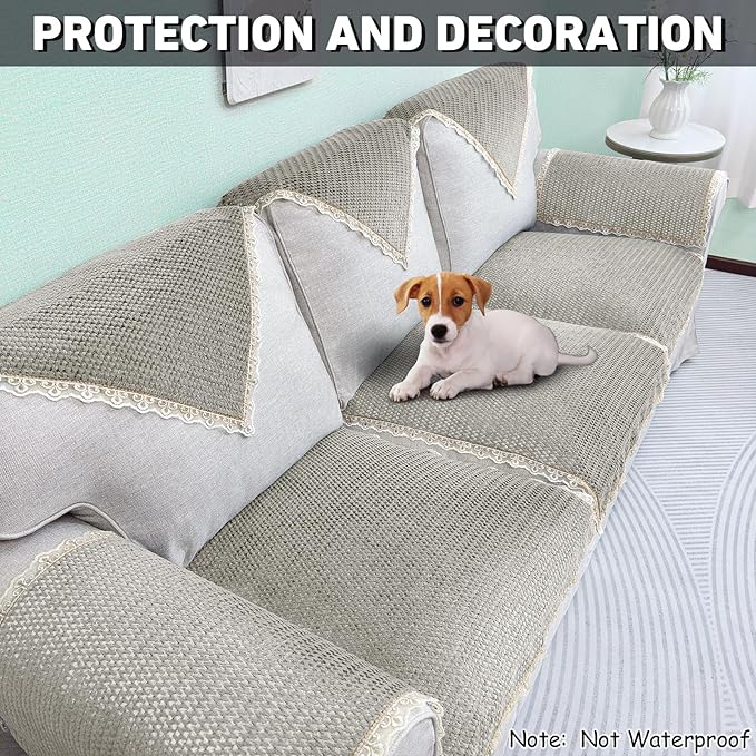 Couch Arm Covers, Couch Covers, Non-Slip Lace Armrest Covers, Headrest/Backrest - Image 4