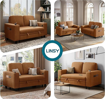 LINSY HOME Loveseat Sofa with Storage - Image 4