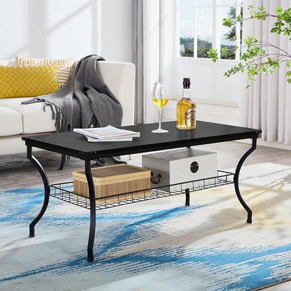 VECELO 3 Pieces Living Room Table Sets, Coffee and End Tables - Image 4