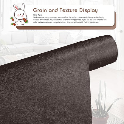 KING MOUNTAIN Leather Repair Patch, 16 x 60 Inches self Adhesive Leather Repair - Image 2
