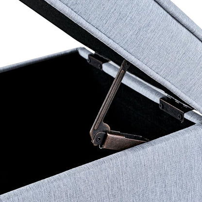 Adeco 17.5 inch Square Storage Ottoman - Image 7
