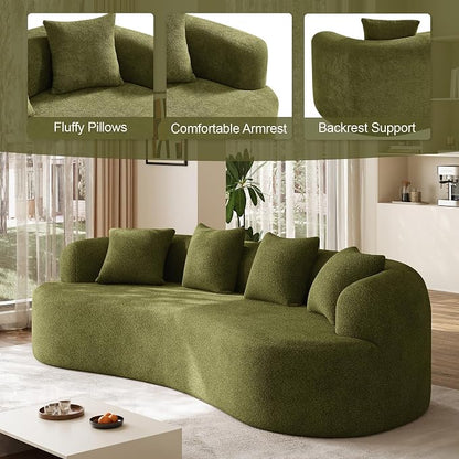 Oversized Sectional Sofa for Living Room, Modern Luxury Plush Chenille 4-Seater - Image 8