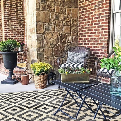 SAND MINE Waterproof Outdoor Rug 5x8 ft, Plastic Reversible Rug, Modern Area Rug - Image 5