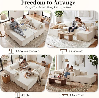 106" Cloud Sectional Boneless Couches - Image 3