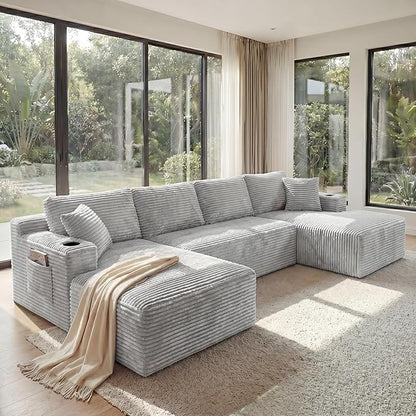 133" Oversized Cloud Boneless Sofa Couch by VYNELITO