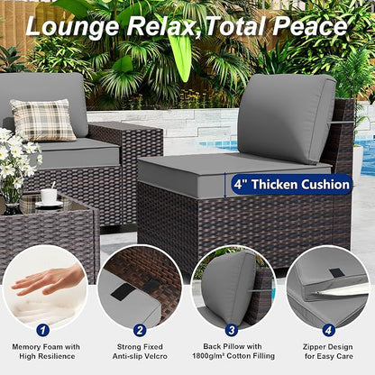 9 Pieces Patio Furniture Set - Image 4