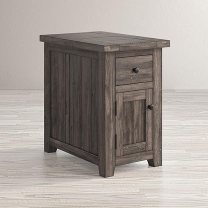 Jofran Madison County Pine Reclaimed Chairside End Table, Barnwood Brown - Image 10