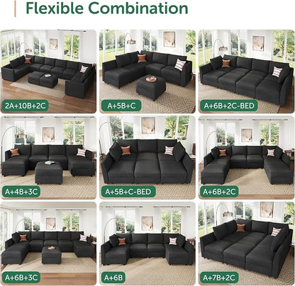 HONBAY Modular Sectional Sofa Sleeper Couch - Image 4