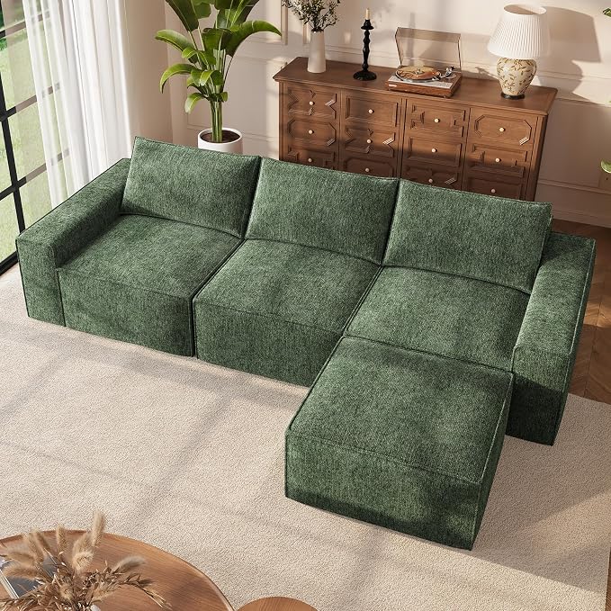Vesgantti 114" Modular Boneless Couch, Modern 3 Seater Sectional Sofa - Image 3