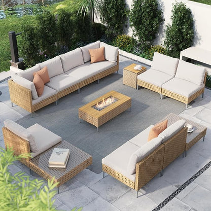 Grand patio 13-Piece Wicker Patio Furniture Set by GrandPatio