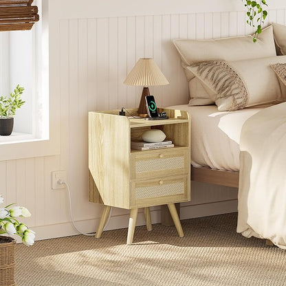 SUPERJARE 2 Drawer Night Stand - Image 2